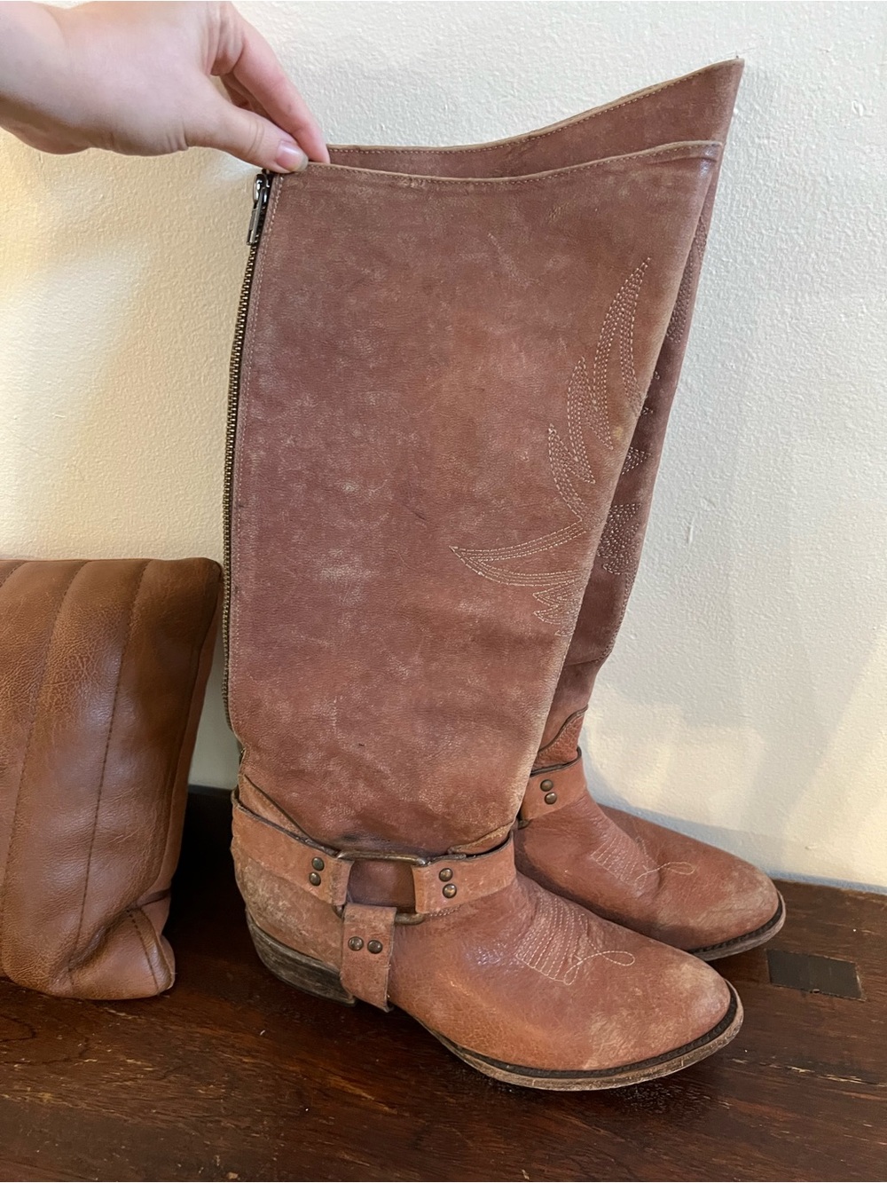 Freebird by Steven Brown Suede Heeled Riding Boots Phoenix